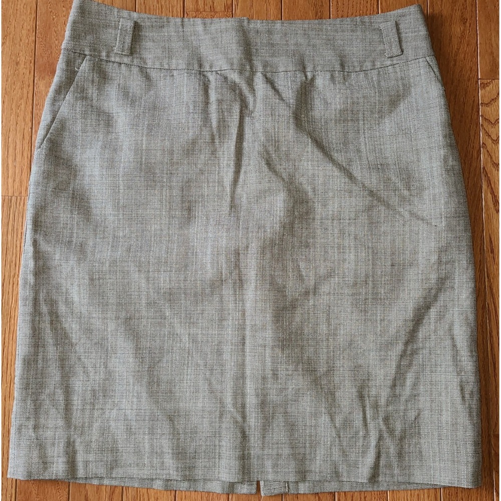 BANANA REPUBLIC Mini Brown Tweed Skirt Lined Stretch 8 Career Y2K Fall